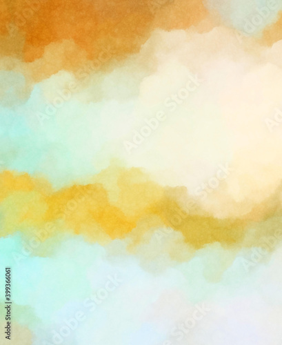 Watercolor painted background. Abstract Illustration wallpaper. Brush stroked painting. 2D Illustration.