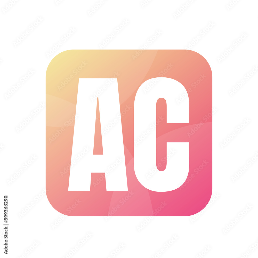 Fototapeta premium AC Letter Logo Design With Simple style