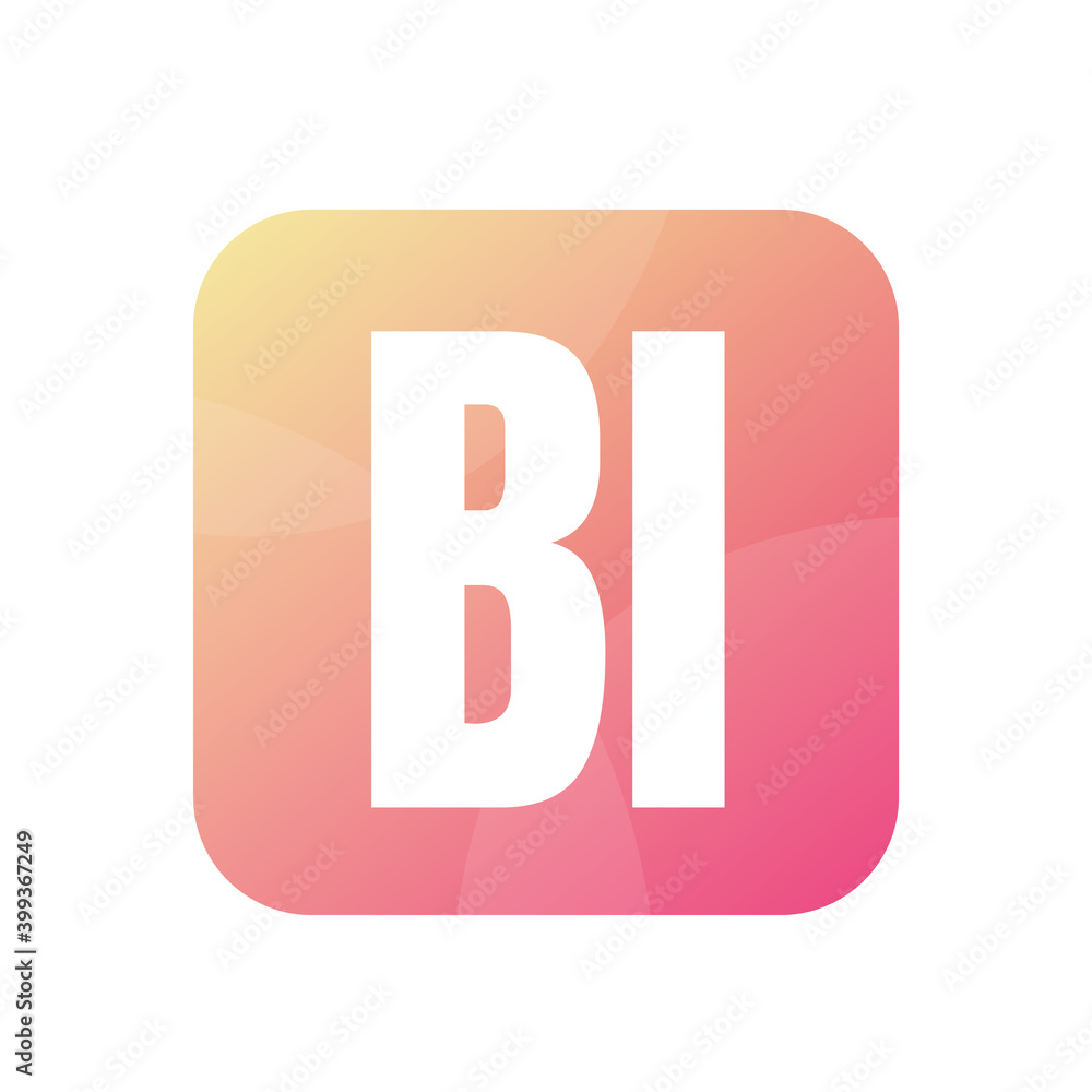 BI Letter Logo Design With Simple style BI Letter Logo Design With Simple style