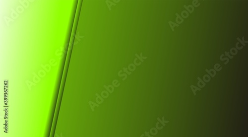 Abstract green background. Diagonal stripes in the corner. Modern laconic design. Minimalistic style.