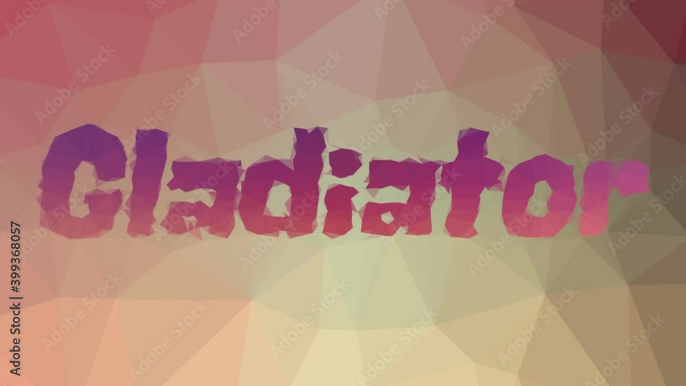 Gladiator fade strange tessellated looping pulsing triangles