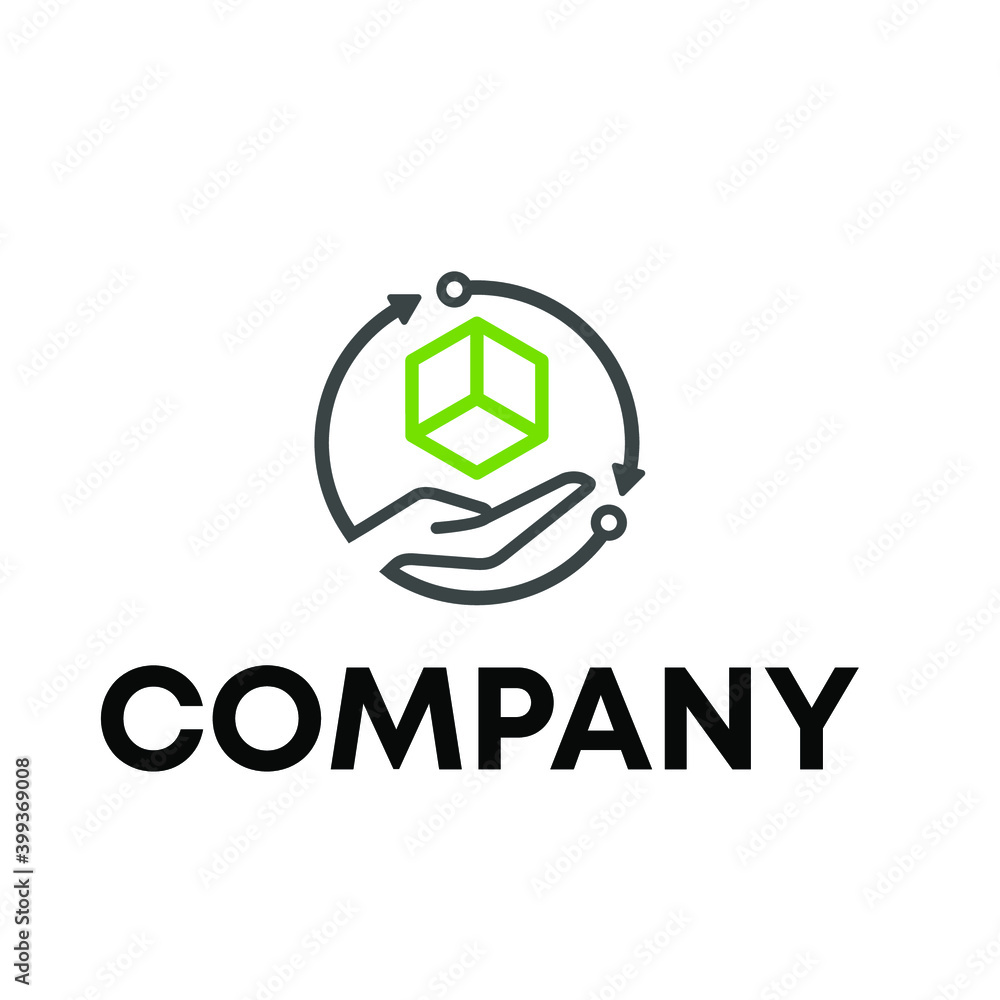 hand box logo design hand box logo design