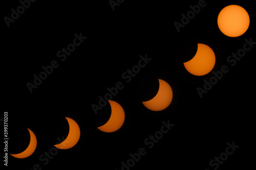Fotografía fases de un eclipse solar