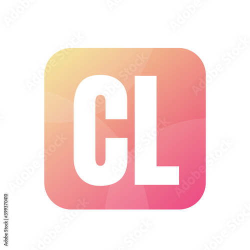 CL Letter Logo Design With Simple style