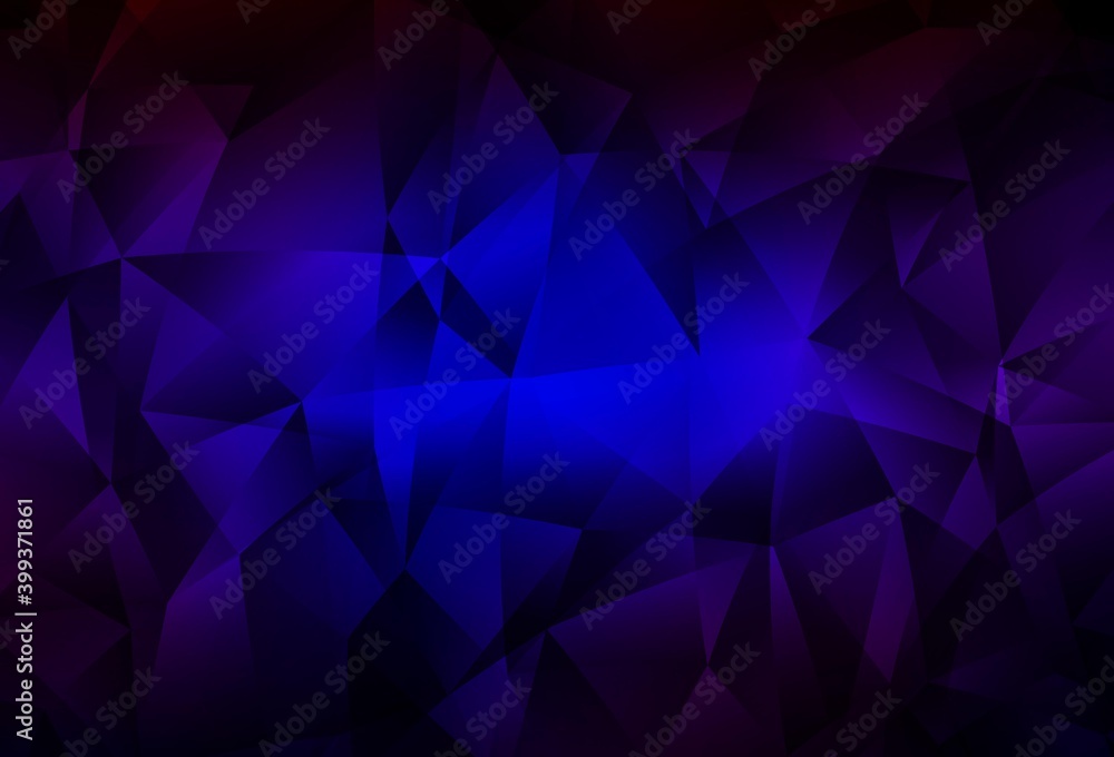 Fototapeta premium Dark Blue, Red vector abstract mosaic background.
