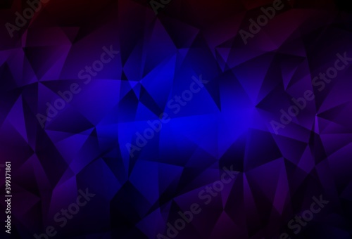 Dark Blue, Red vector abstract mosaic background.