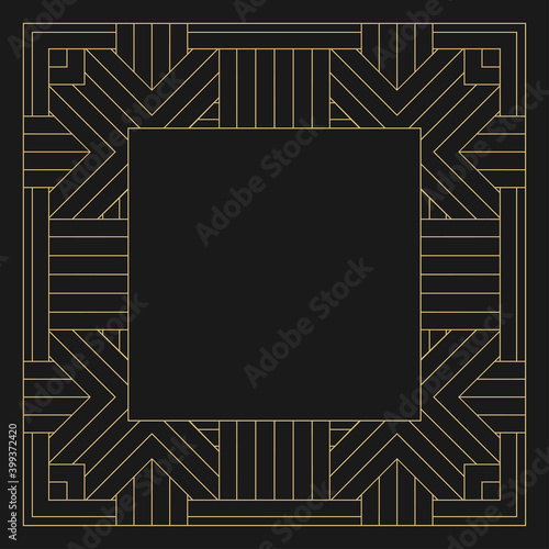 Linear decorative frame with the place for the text.
