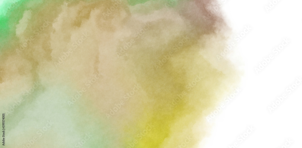 Obraz premium Abstract colorful watercolor on white background. Digital art painting.