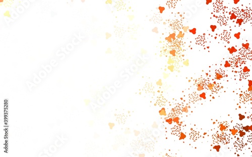 Light Red, Yellow vector backdrop with memphis shapes.