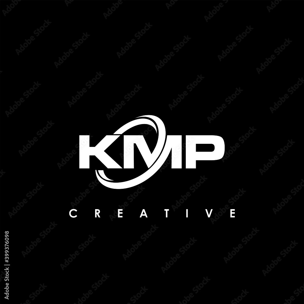 KMP Letter Initial Logo Design Template Vector Illustration - obrazy, fototapety, plakaty 