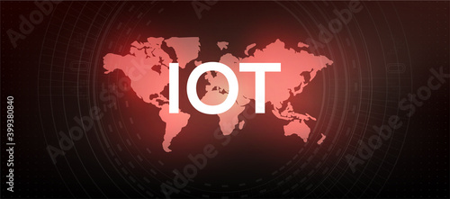 Internet of things (IoT) and networking concept for connected devices. Digital Network Connections, The concept of connecting devices using IOT technology. ICT (Information Communication Technology)