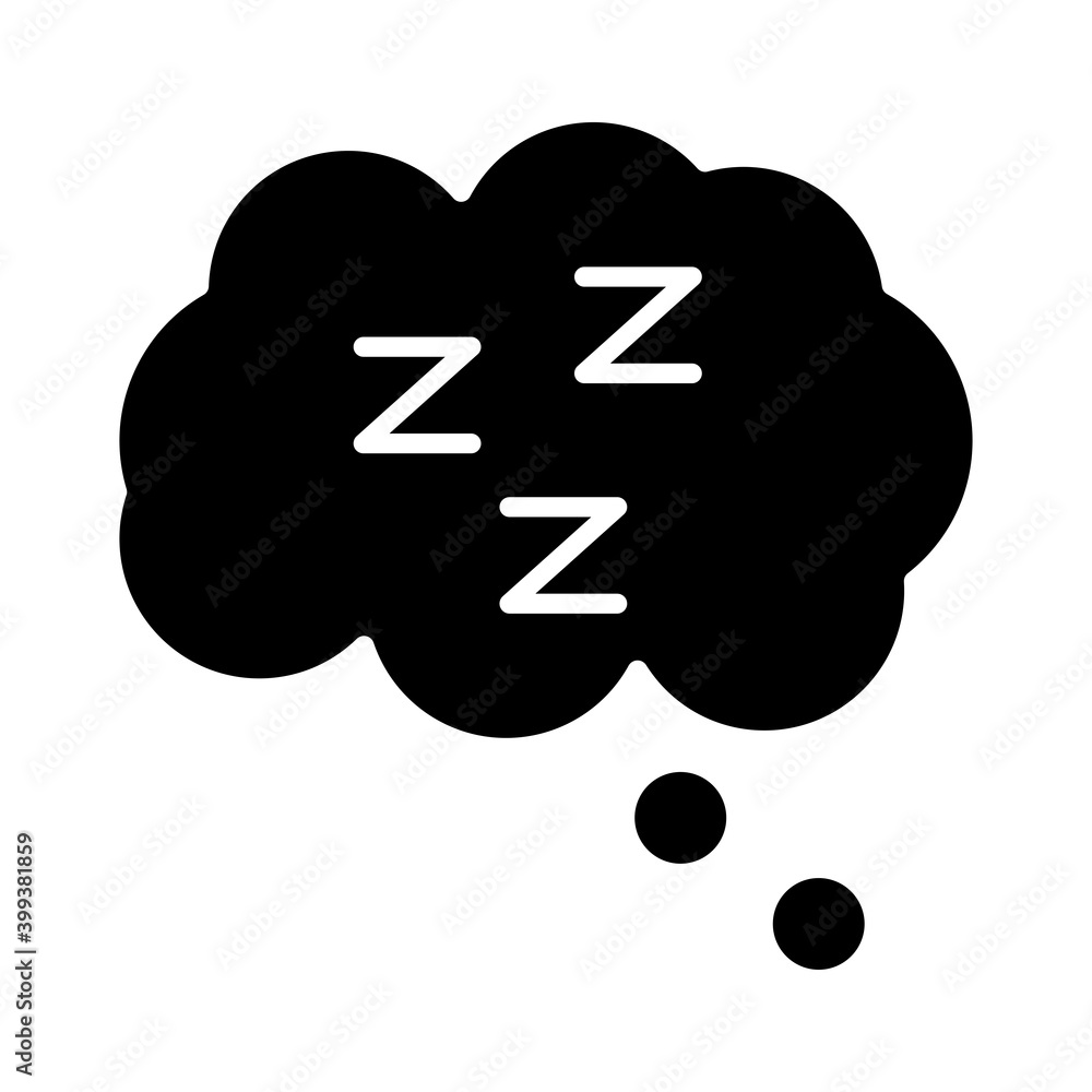 cloud with Insomnia z letters silhouette style icon cloud with Insomnia z letters silhouette style icon