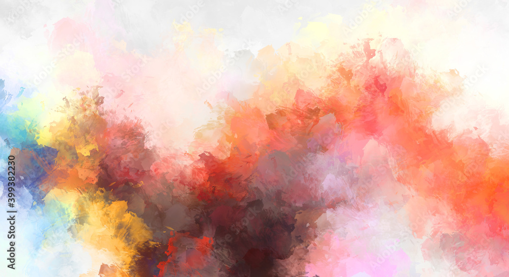 Obraz premium Artistic vibrant and colorful wallpaper.Brushed Painted Abstract Background. Brush stroked painting.
