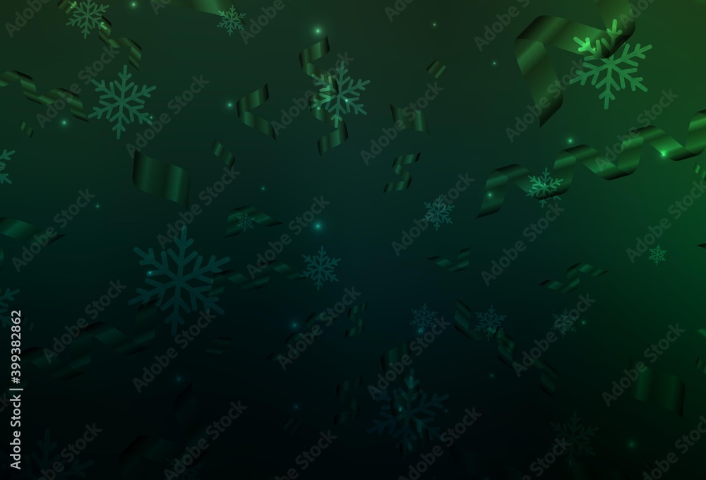 Dark Green vector layout in New Year style.