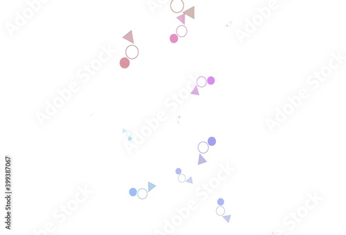 Light Multicolor vector background with polygonal style with circles. © smaria2015