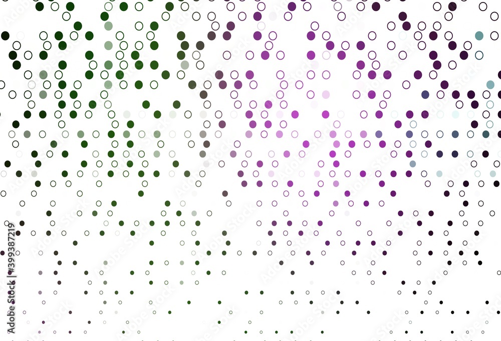 Light Pink, Green vector backdrop with dots. Light Pink, Green vector backdrop with dots.