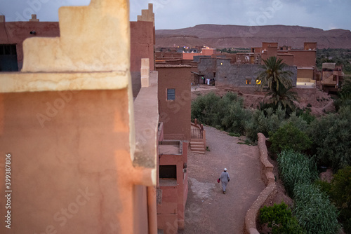Aït Benhaddou, Morroco, Africa - April 30, 2019: View from the balcony