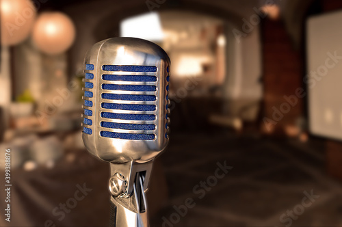 Vintage old style voice microphone