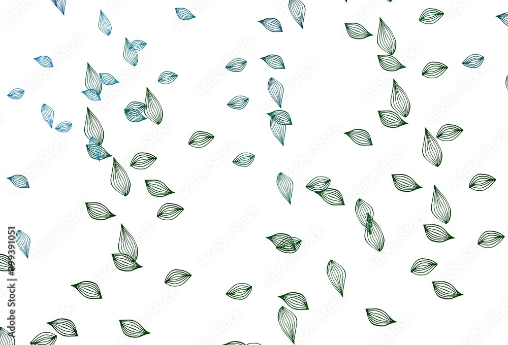 Fototapeta premium Light Blue, Green vector hand painted background.