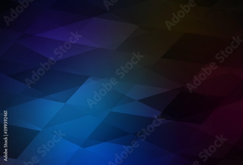 Dark BLUE vector template with rhombus.
