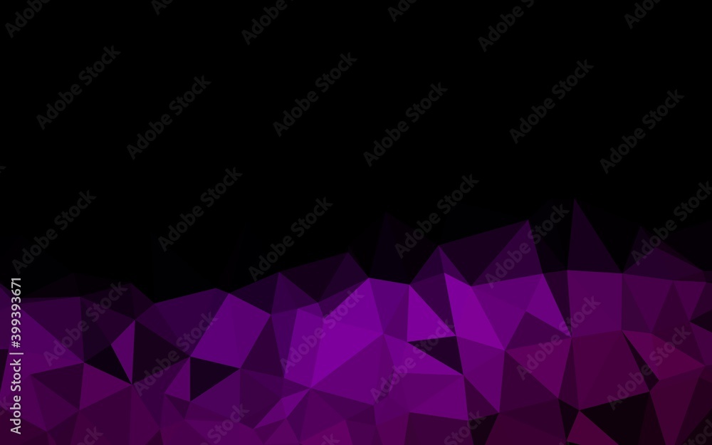 Dark Purple vector polygon abstract layout. Dark Purple vector polygon abstract layout.
