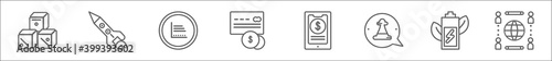 outline set of general line icons. linear vector icons such as ar platform, creative pencil rocket, info chart, annual fee, digital banking, hr strategy, eco battery, business networking