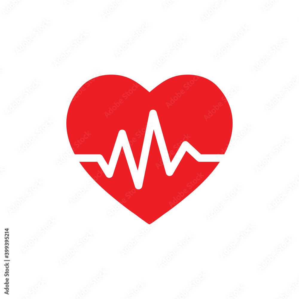 heart beat pulse flat vector icon heart beat pulse flat vector icon