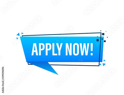 Cool vector 'Apply' banner in flat design. Vector illustration.