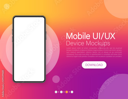 Vector design template. Vector ui design screen. Symbol, sign. Ui interface. Web page template.