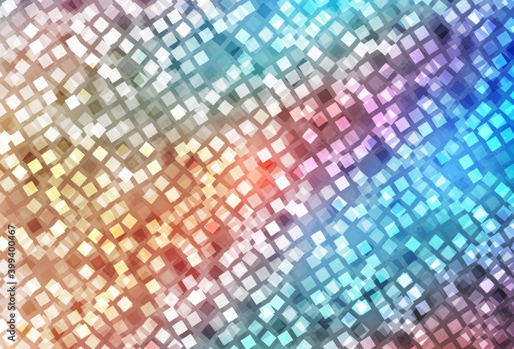 Fototapeta premium Light Blue, Yellow vector template with rhombus.