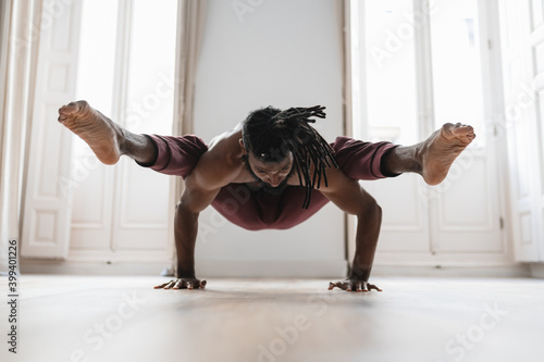 Black male contortionist photo