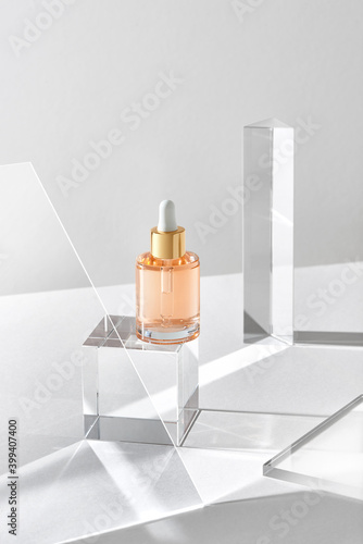 Essence, oil or perfume bottle. photo