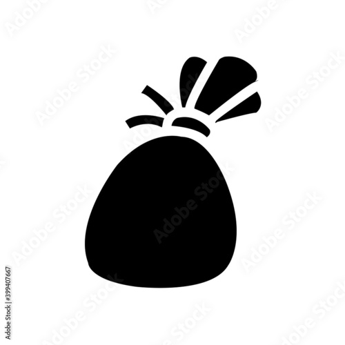 black and white pear with red ribbon