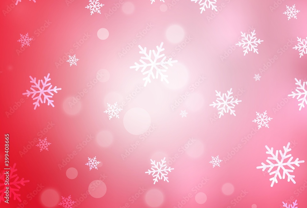 Light Red vector pattern in Christmas style.