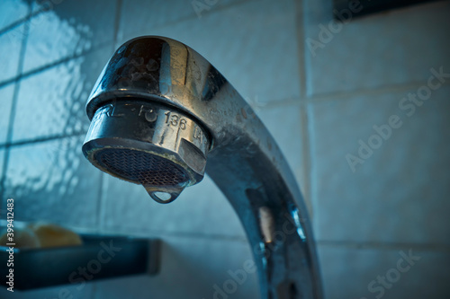 Leaky bathroom faucet photo