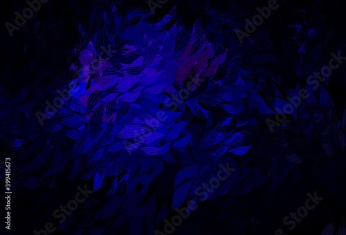 Dark Pink, Blue vector abstract design with leaves.