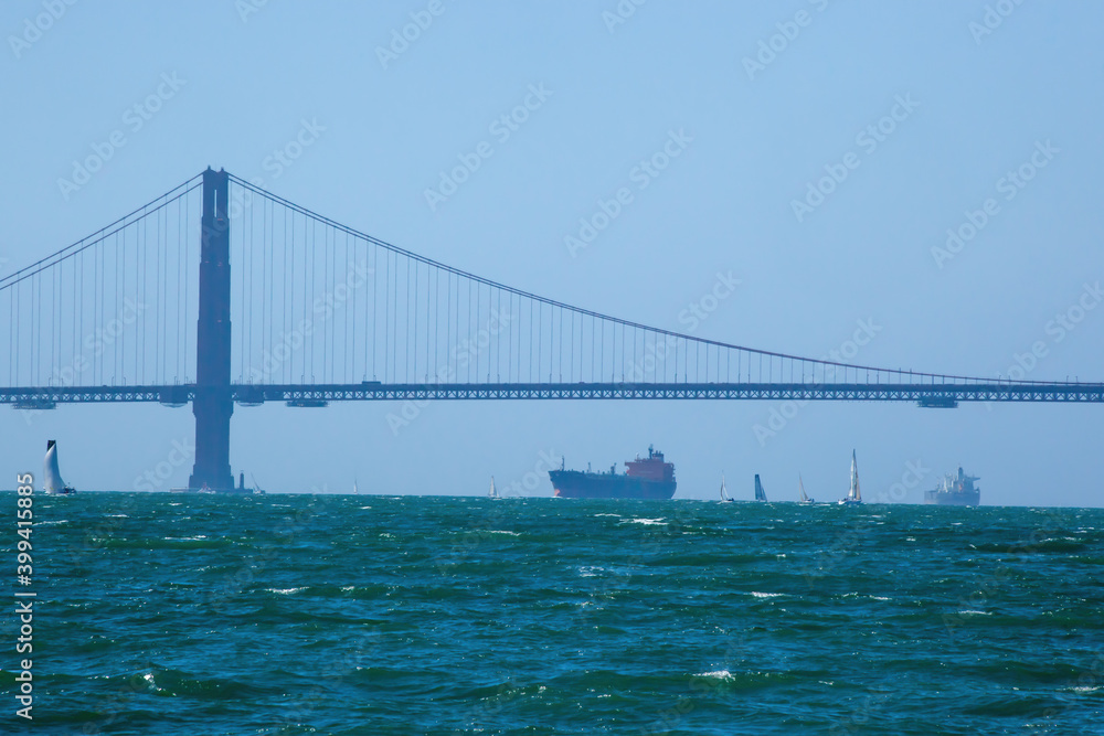 Fototapeta premium Tanker in San Francisco Bay