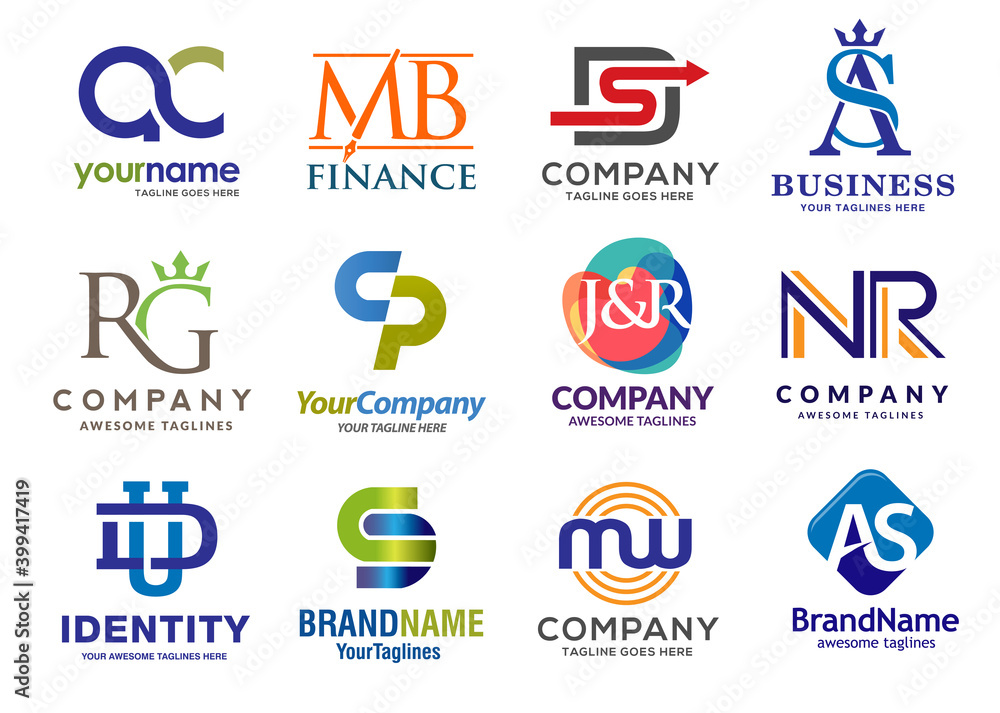 creative two letter logo for business and consulting vector illustration creative two letter logo for business and consulting vector illustration