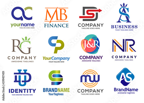creative two letter logo for business and consulting vector illustration