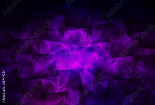 Dark Purple vector polygon abstract layout.
