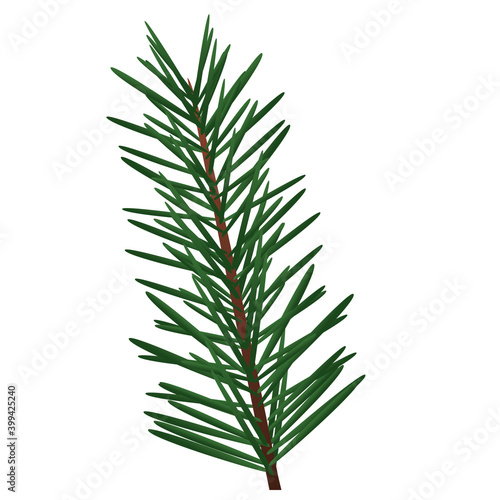 happy merry christmas fir leaf tree icon