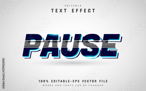 Modern pause text effect