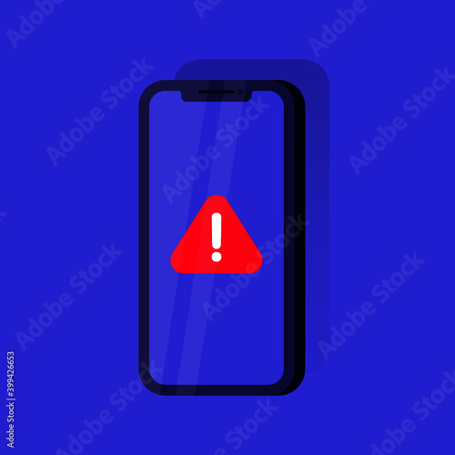 red warning sign Smartphone error