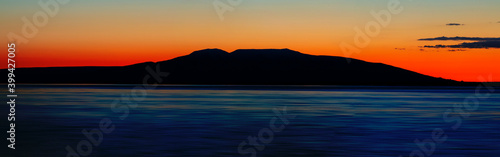 Sleeping Lady with sunset in Anchorage, Alaska