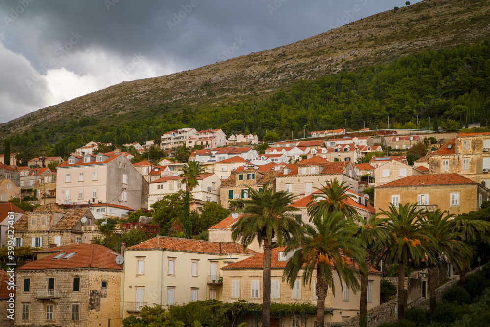 view of the hillside of Dubrovnik