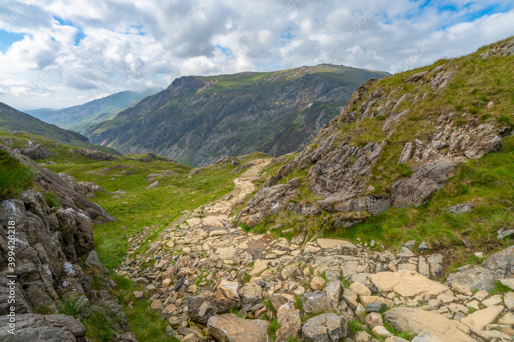 Obraz premium Beautiful landscape of Snowdon National Park in North Wales. UK