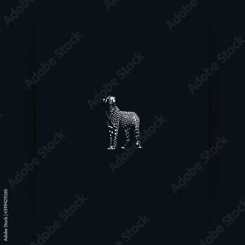 cheetah logo icon design with simple style