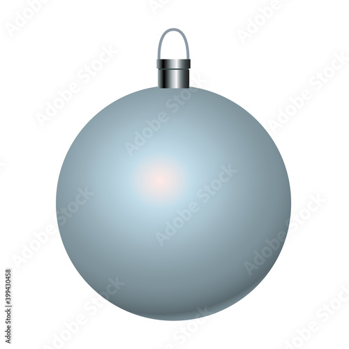happy merry christmas silver color ball icon