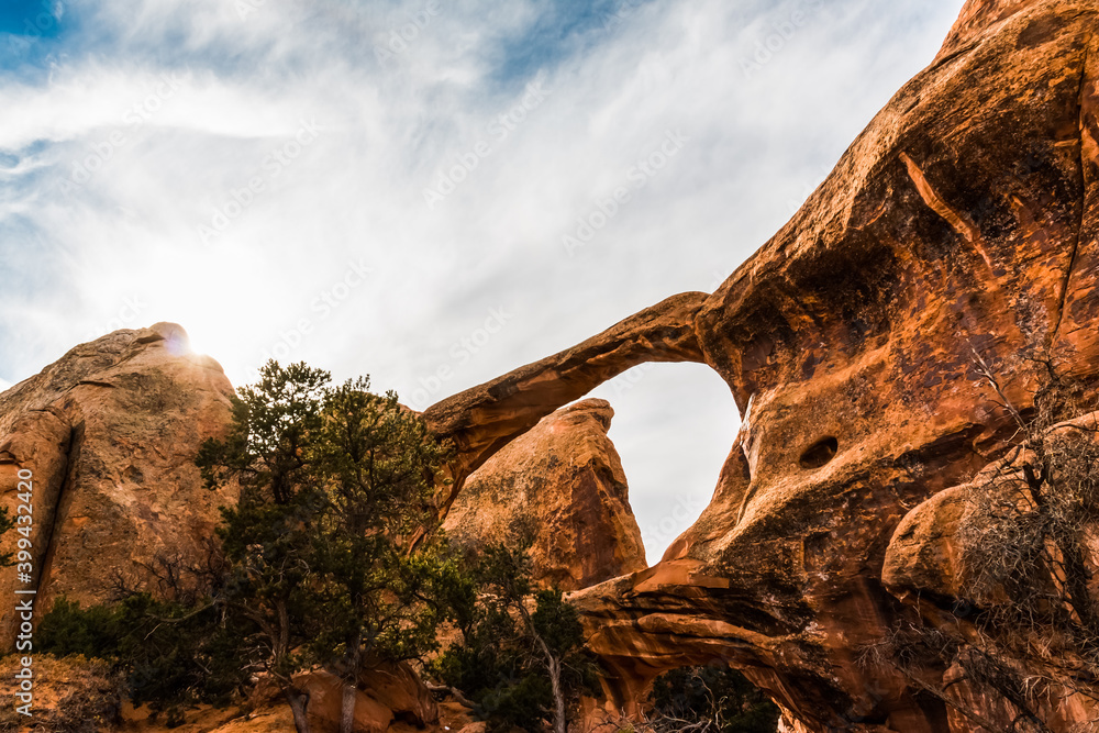 Double O Arch In Devils Garden, Arches National PArk, Utah, USA