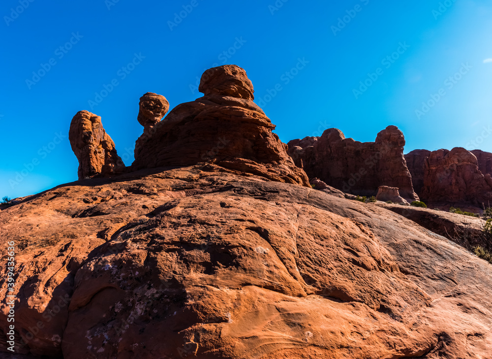 Pinnacles and Buttes in The Garden if Eden, Arches National Park, Utah, USA